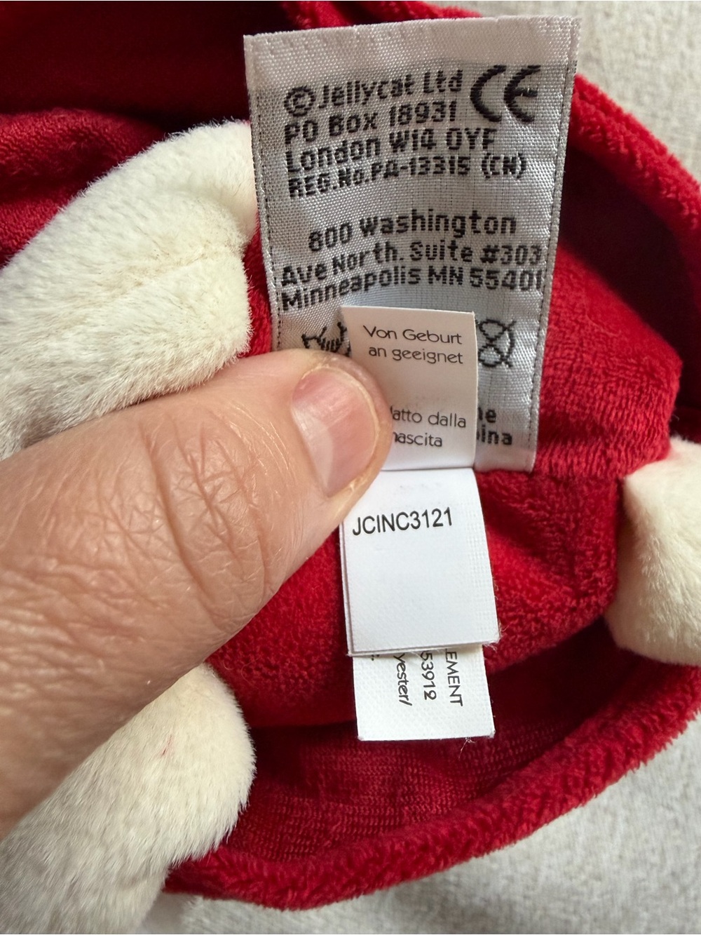 Jellycat Christmas Bitsy Bunny stuffed animal - Picture 4 of 8